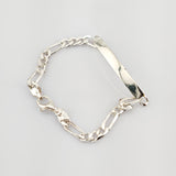 Silber Armband mit Gliederkette und Gravurplatte
