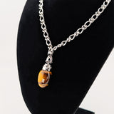 JOOP! Silber Halskette mit Tigerauge-Anhänger