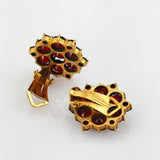 Ohrclips mit Granaten im Stil des 19. Jahrhunderts