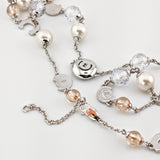 CERRUTI Silberkette mit Perlen und Charms, modern