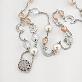 CERRUTI Silberkette mit Perlen und Charms, modern