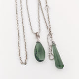 JOOP! Silberkette mit grünem Anhänger