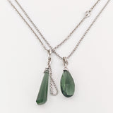 JOOP! Silberkette mit grünem Anhänger