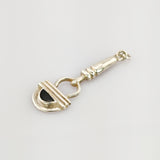 Silberanhänger Schlüssel mit Onyx im Art-déco-Stil