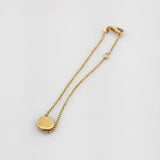 Vergoldetes Armband mit blauer Kamee