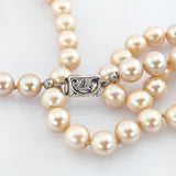 Perlenkette mit Silberverschluss und Zuchtperlen um 1960