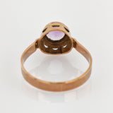 Moderner Goldring mit violettem Quarz – eleganter Damenring