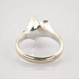 Silberring mit organischer Form im Stil der 1970er Jahre