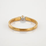 Goldring mit Solitär Diamant um 1980