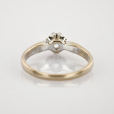 Weißgoldring mit Diamant Solitär um 1990