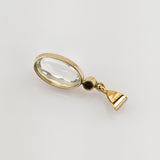 Goldanhänger Tropfenform mit blauem Topas