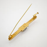 Gold Brosche mit Diamanten im Stil des Art Déco