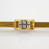 Gold Brosche mit Diamanten im Stil des Art Déco