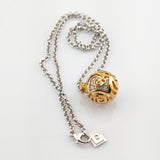 Pierre Cardin Silberset mit Kugelanhänger und Ohrhängern im ornamentalen Design