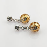 Pierre Cardin Silberset mit Kugelanhänger und Ohrhängern im ornamentalen Design