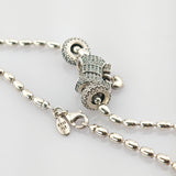 PANDORA Silberkette mit Herzanhänger und Zierschleife