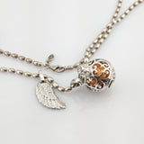 Engelsrufer Silberkette mit Klangkugel und Flügelanhänger