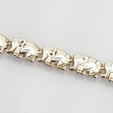 Silberarmband mit Elefantenmotiven