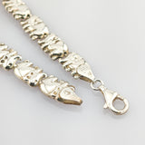 Silberarmband mit Elefantenmotiven