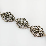 Silberarmband florale Gliederarbeit, ornamentales Design, um 1920