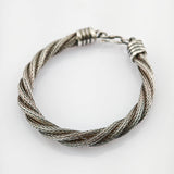 Silberarmband geflochtene Kordel, klassisches Design, um 1980