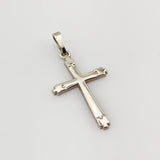 Weißgold Kreuz Anhänger, klare Form