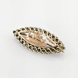 Brosche Silber Schiffsmotiv mit Markasit um 1900