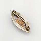 Brosche Silber Schiffsmotiv mit Markasit um 1900