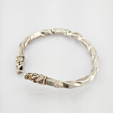 Silber Armreif mit Tierköpfen im Wikingerstil