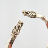 Silber Armreif mit Tierköpfen im Wikingerstil