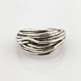 Silber Ring organische Form Mid-Century
