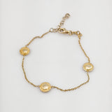 Vergoldet Silberarmband mit runden Zierelementen