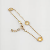 Vergoldet Silberarmband mit runden Zierelementen