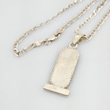 Silberkette mit Anhänger ägyptische Kartusche mit Hieroglyphen