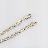 Silberarmband Stäbchenpanzerkette klassisch