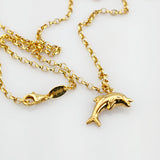 Engelsrufer Vergoldete Silberkette mit Delfin Anhänger
