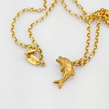 Engelsrufer Vergoldete Silberkette mit Delfin Anhänger