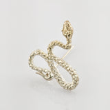 Silberbrosche Schlange im organischen Design