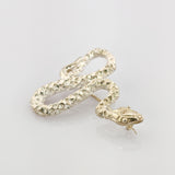 Silberbrosche Schlange im organischen Design