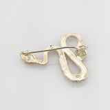 Silberbrosche Schlange im organischen Design