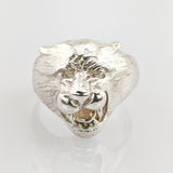 Silberring Raubkatze plastisch bearbeitet