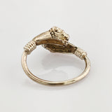 Silber Ring mit Löwenköpfen