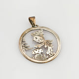 Silber Anhänger mit Waldmotiv