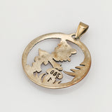 Silber Anhänger mit Waldmotiv