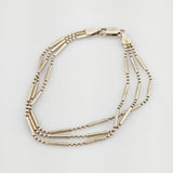 Filigrane, dreireihige Silber Armkette