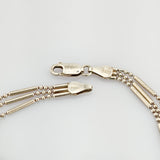 Filigrane, dreireihige Silber Armkette