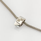 Weißgold Collier mit sieben Diamanten