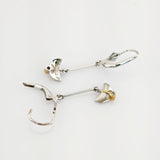 Weißgold Ohrhänger mit Diamanten, modern