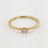 Goldring mit Diamant Solitär um 2000