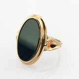 Goldring mit Onyx Cabochon modern